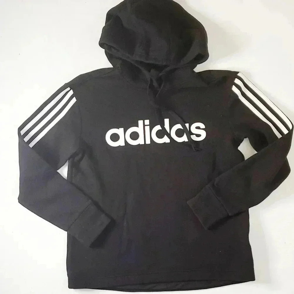 Adidas Hooded Sweetshirt Original Black& white with Graphic sz M